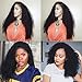 Clip in Human Hair Extensions Brazilian Jerry Curly African 3C 4A Natural Black Hair Extensions (16 inch, Jerry Curly)
