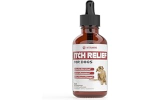 IVITAMINS Itch Relief for Dogs | Dog Itch Relief | Helps to Naturally Relieve Itching, Allergies, & More by Improving the Skin & Coat Health | Allergy Relief for Dogs Itching | Dog Itching Skin Relief | 1 fl oz