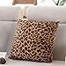 YOUR SMILE Set of 4 Decorative Throw Pillow Case Cushion Covers Square 17x17 Inch(Faux Fur Animal Print)