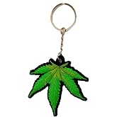 THCCO Marijuana Leaf Durable Rubber Keychain