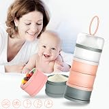 Queta Portable Infant Milk Dispenser 4 Layer 480ml Pink Stackable Boxes view 7