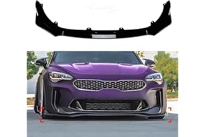 HHENGYISOUL Front Bumper Lip Chin Spoiler Fit for KIA Sting GT, GT-Line 2018-2023, 3 PCS, ABS Plastic, Glossy Black