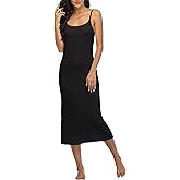 Summienlink Women's Full Slip for Under Dresses Sexy Long Sleeveless Nightgown Cami Dress