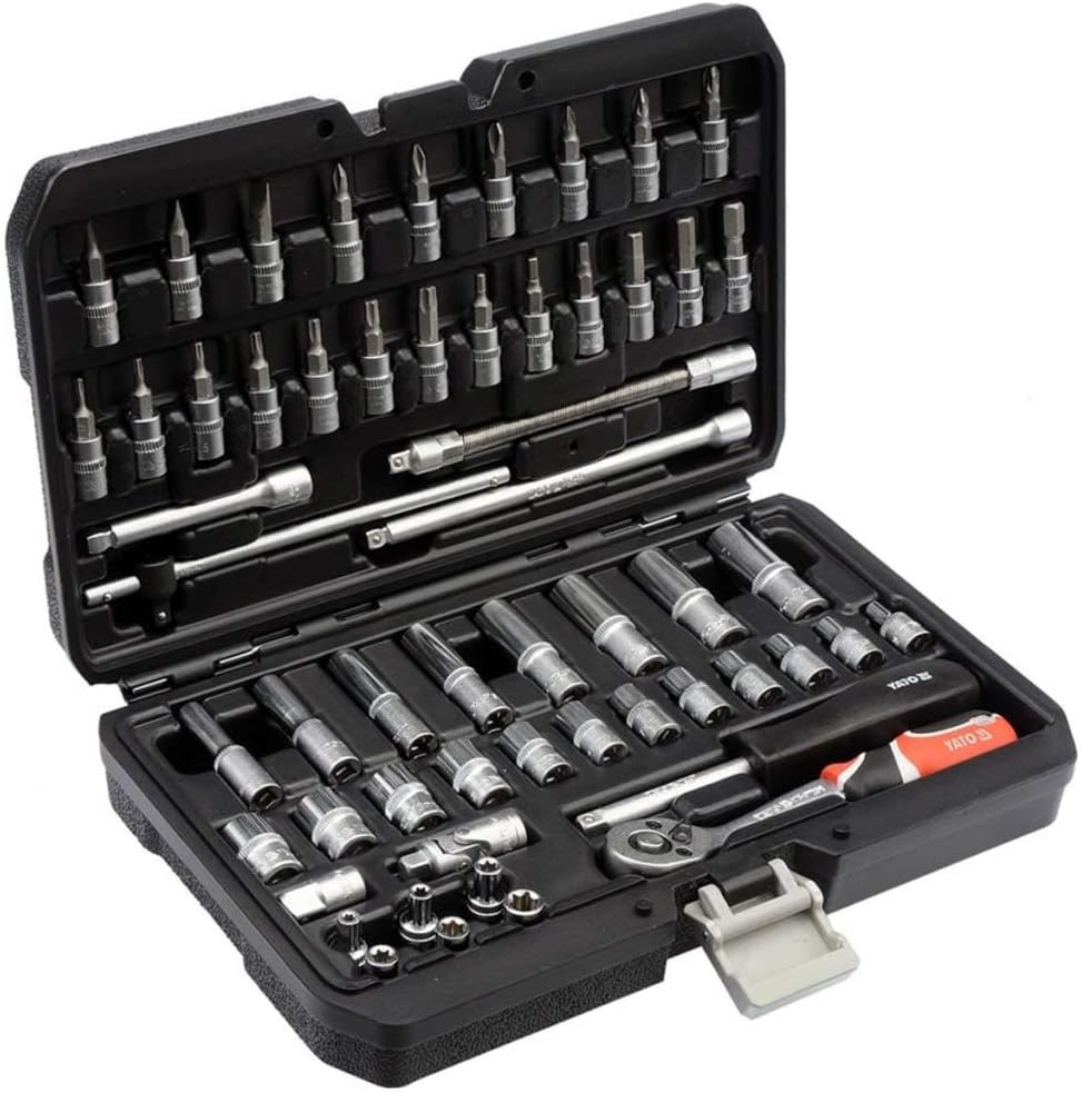YATO YT-14501 - Socket Set 1/4 "56pcs, Silver, Variety Pack - Image 5
