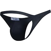 MALEBASICS Mens Peach Skin Thong Underwear &ndash; Low Rise G-String, Soft Microfiber T-Back
