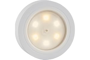 Glintee Super Bright Tap Lights Touch Stick on Lights Closet Light Push Puck Night Light Battery Operated for Closet Cabinet Bedroom Storage Shed Hallway Stair Shelf Car(White)