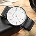 New CURREN Men Watches Fashion Classic Male Quartz Thin Dial Black Steel Watchband White 8257