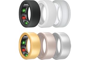 MAKCPOIMER 3/6 Pack Ring Cover for RingConn Gen 2 Air, Elastic Silicone Ring Protector for RingConn Gen 2/1 Working Out Accessories Men Women