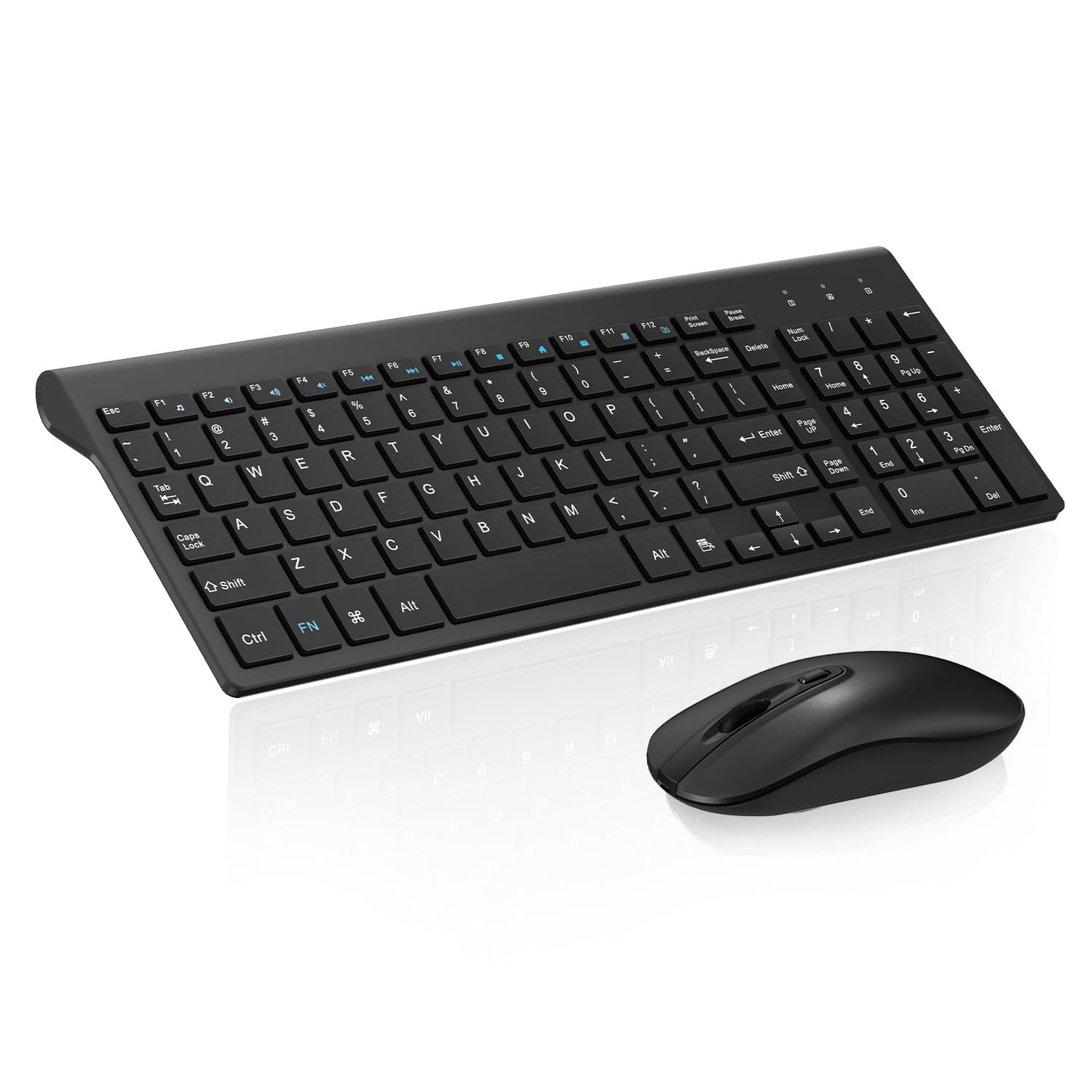 Photo 1 of cimetech EasyTyping KF10 Wireless Keyboard and Mouse Combo, [Silent Scissor Switch Keys][Labor-Saving Keys]Ultra Slim Wireless Computer Keyboard and Mouse, Easy Setup for PC/Laptop/Mac/Windows - Black