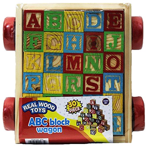 Wagon Toys wooden alphabet blocks Radio Flyer walker wagon
