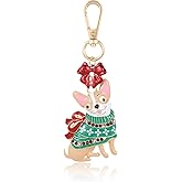 Firopia Christmas Bag Charm Keychains for Women | Fun Xmas Santa Purse Bag Charm | Christmas Bag Accessories Gift
