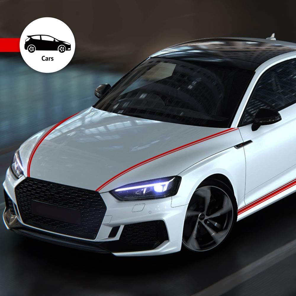 4R Quattroerre.it 10509 Trim Stripes Double Adhesive Strips for Cars Red, 11 mm x 10 mt - Image 5