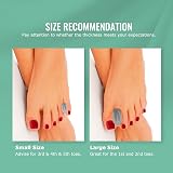 Welnove 12-Pack Gel Toe Separators Bunion Pads Toe Spacers Transparent Black view 3