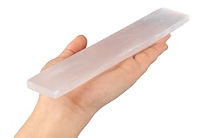 WISH WELL Large Selenite Charging Plate – 7.5 Inches Selenite Crystal Plate– Ideal for Cleansing and Recharging Crystals and Healing Stones, Reiki, Meditation – Protection Crystals – Spiritual Gifts & Decor