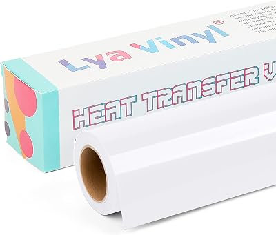 Lya Vinyl White HTV 12x10ft for Cricut Silhouette Iron On Vinyl Roll