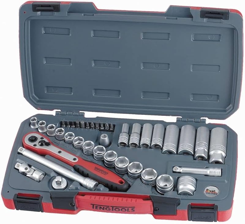 Teng Tools T3839 3/8 Drive 39 Piece Metric Socket Set Chrome Vanadium Steel