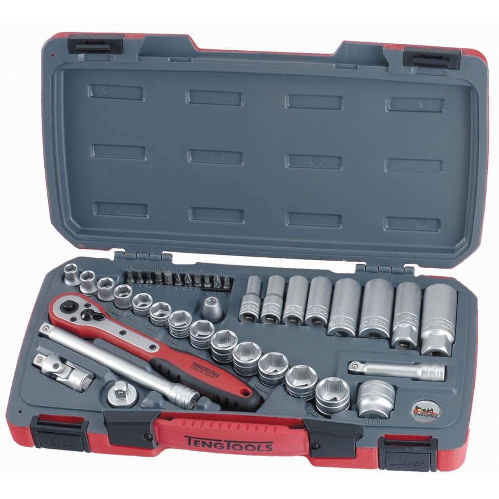 Teng T3839 3/8-inch Socket Set Metric Drive (39 Pieces)