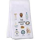 VAMSII Rome Italy Souvenirs Italy Traveller Kitchen Towel Italian Themed Gifts Italian Housewarming Gifts for Women (USItalyTowel)