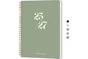 Monthly Planner 2025-2027, 2 Year Monthly Planner Calendar 2025-2027, July 2025 - June 2027, 7" x 10", 25-27 Monthly Calendar Planner, 24 Months, Perfect for School Office Home Planning - Green