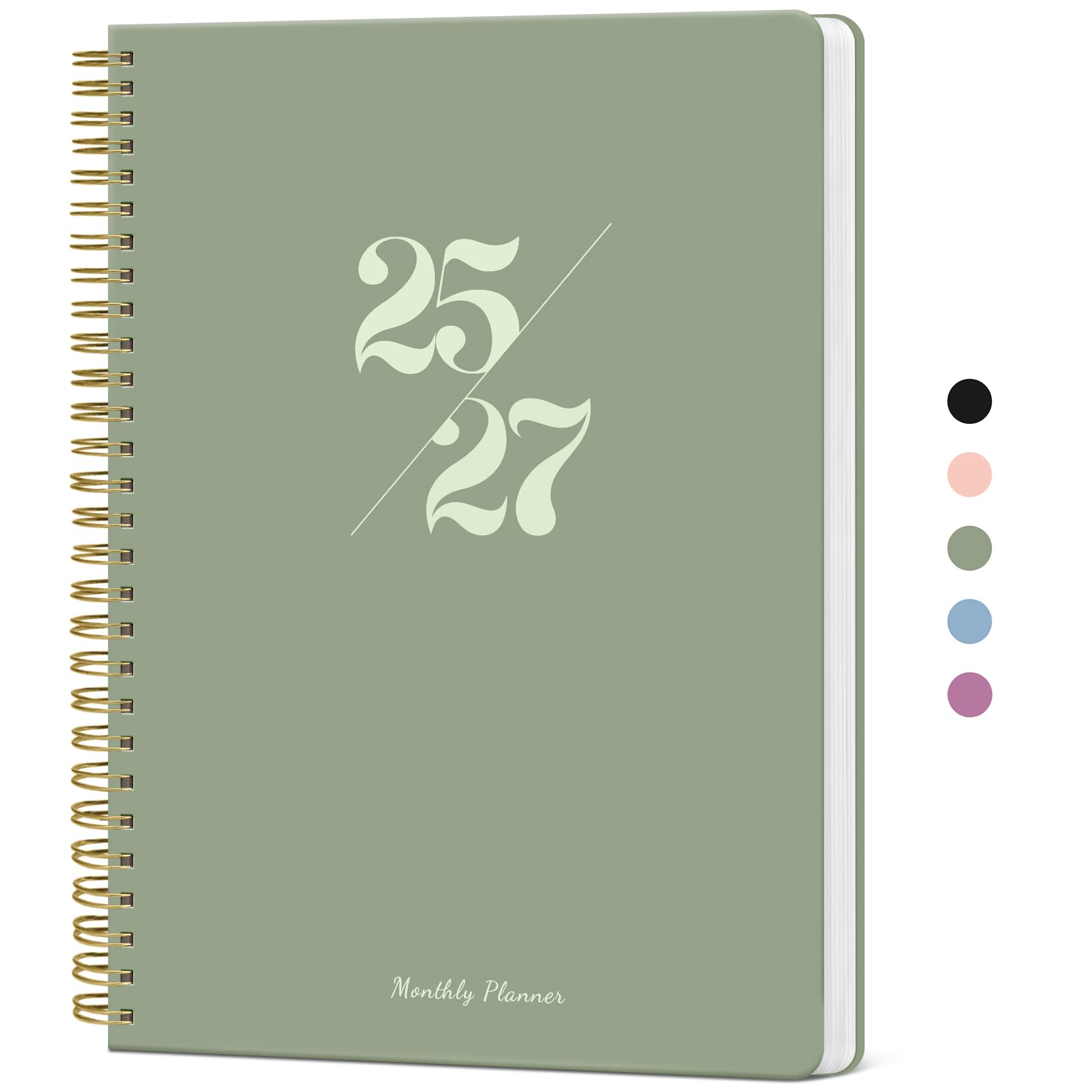 Photo 1 of Monthly Planner 2025-2027, 2 Year Monthly Planner Calendar 2025-2027, July 2025 - June 2027, 7" x 10", 25-27 Monthly Calendar Planner, 24 Months, Perfect for School Office Home Planning - Green