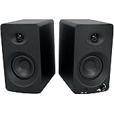 Rockville ASM4 Powered Studio Monitor Speaker Pair, 4", 2-Way, 200W, Black, Bluetooth, Optical Input, Perfect for Studio Monitoring, Computer Speakers