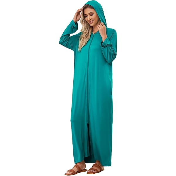 Bata Mujer Cremallera Albornoz Mujer HALCYEEN Capucha