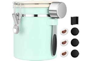 ShanSon Coffee Canister Airtight Coffee Container Stainless Steel Coffee Bean Storage Container with Scoop Coffee Canister fo