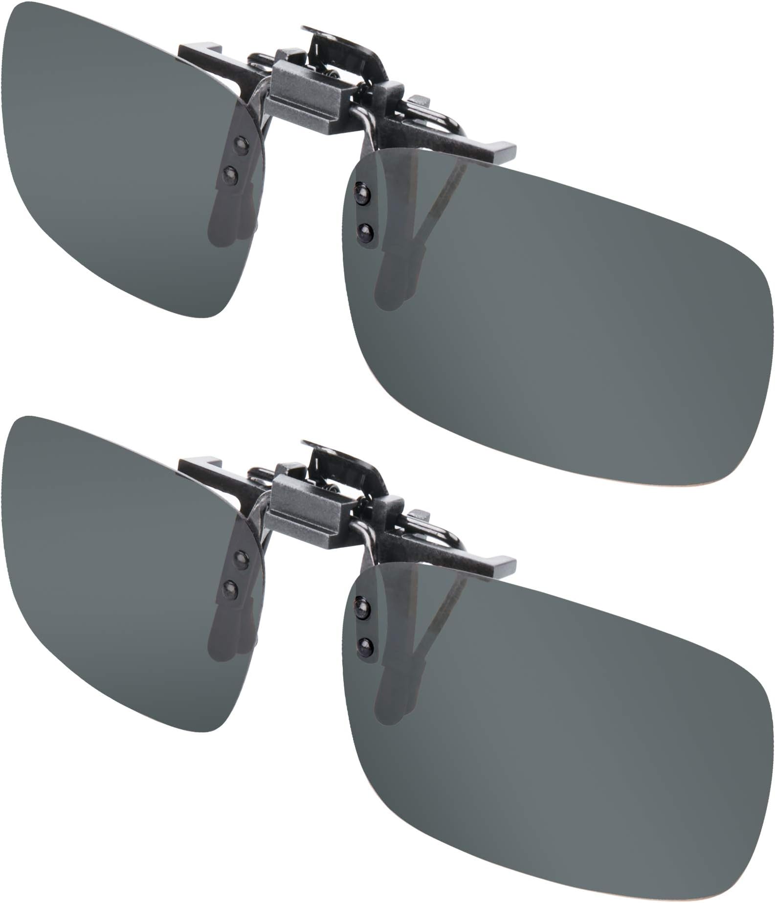 Clip-on Sunglasses, Splaks Unisex Polarized Frameless Rectangle Lens