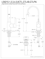 Kingston Brass LS8215CTL Continental Single-Handle