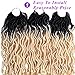 MOBOK 6Pcs/Lot 613 Goddess Locs Crochet Hair Curly Ends Blonde Hair Ombre Wavy Faux Locs Crochet Hair for Black Women Pre Loop Twist Braiding Soft Synthetic Hair Extension(20inches(6-packs), OT613)
