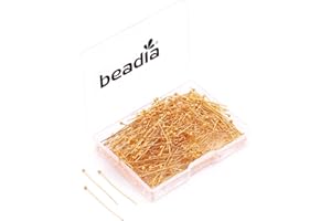 BEADIA Ball Head pins Gold for DIY Jewelry Making 30mm 400pcs