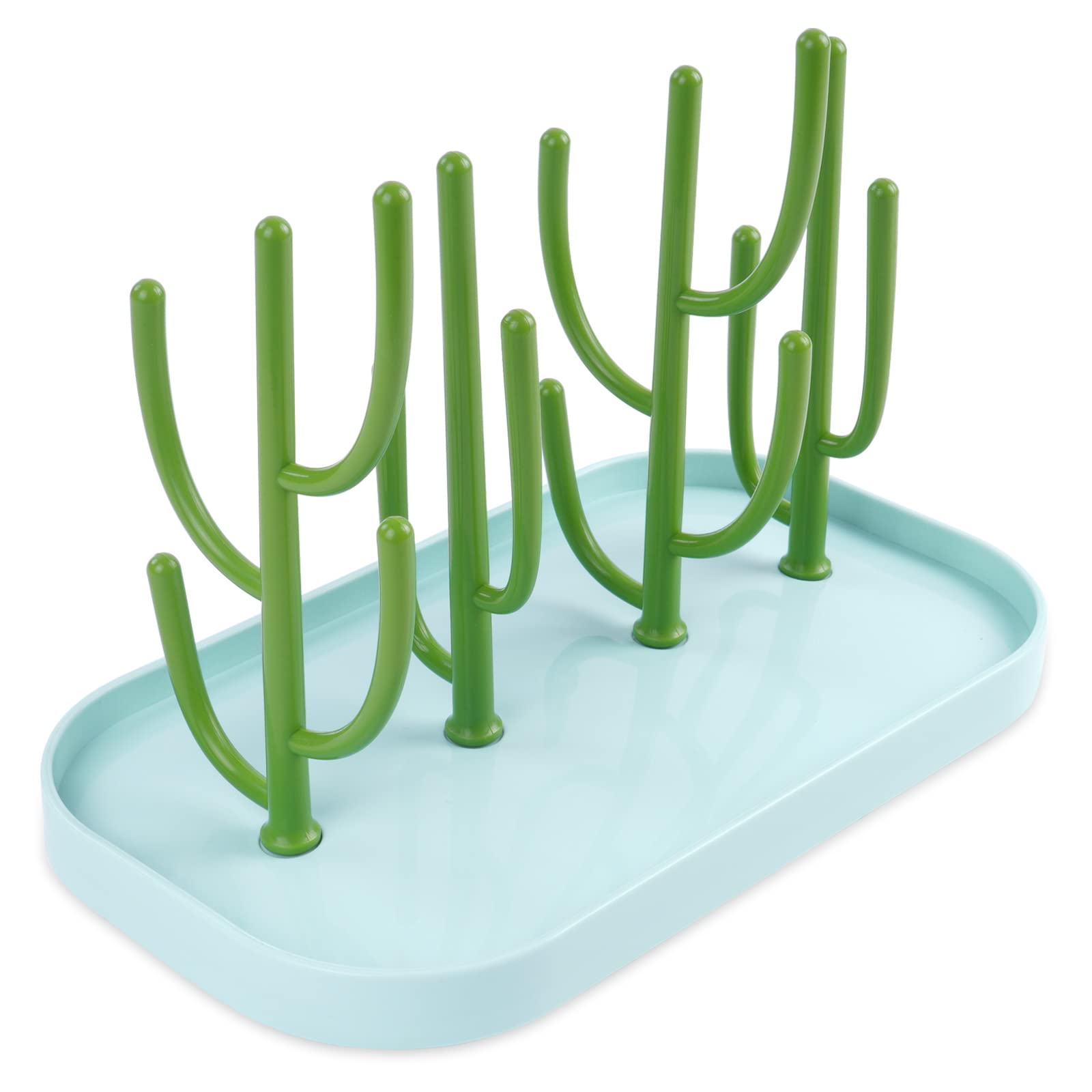 Vicloon Baby Bottle Drain Rack,Feeding Cup Holder with Detachable Brackets,Multifunctional Bottle Storage Drying Rack for Bottles,Teats,Cups,Reusable Baby Bottle Holder Baby Accessories(Green)