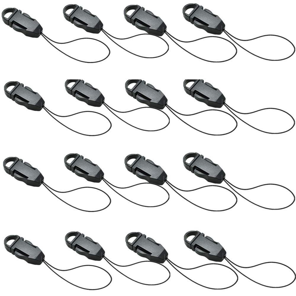 Symphonyw Hand Wrist Strap, 50pcs Black Hand Wrist Lanyard Strap String with Buckle for USB Flash Drives, Keychains, ID Name Tag, Mini Camera