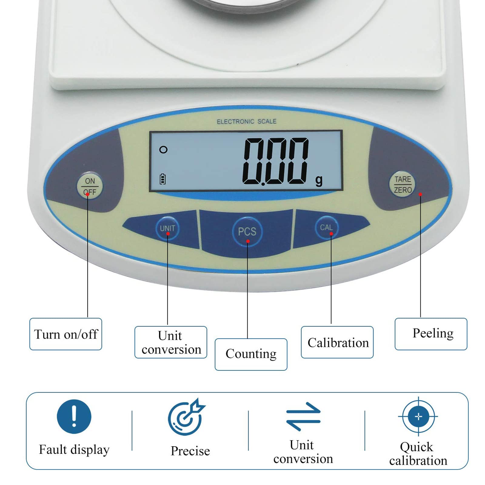 XYEJL Lab Scale Precision Lab Scale Analytical Electronic Balance ...