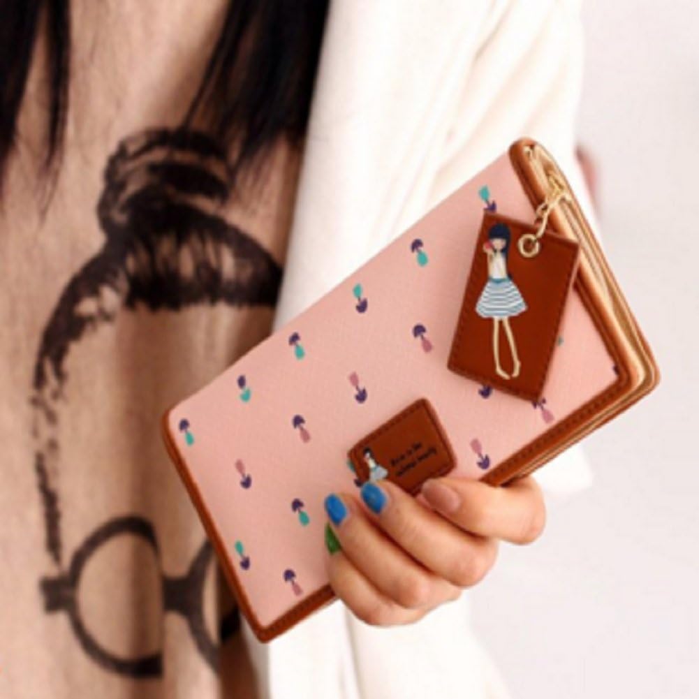 Fashion New Brand Long Women Wallet Leather Purse Desigual Bag Woman Clutch Purses Colete De Pele Kip Wallet Lambskin Bag