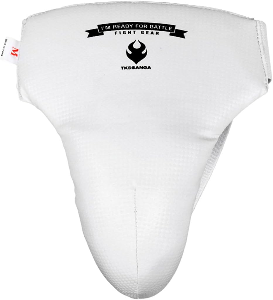 Taekwondo Korea Groin for Male Fighter Protector Guard Gear White Martial Arts MMA Hapkido Karate Kickboxing Gym School Academy S~XL : Sports & Outdoors
