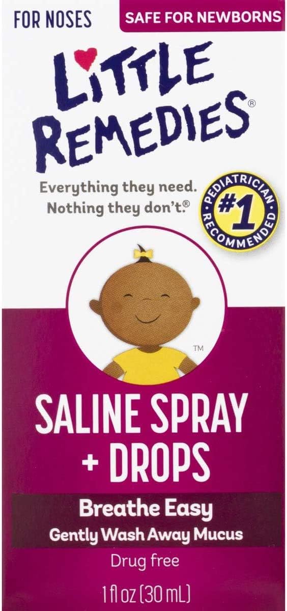 Little Remedies Little Noses Saline Spray-Drops - 1 fl oz (Pack of 2): Health & Personal Care