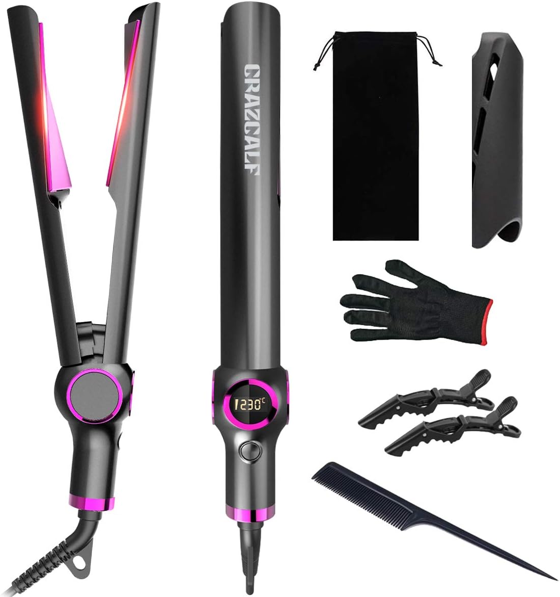 Lockenstab Und Glätteisen 2 In 1