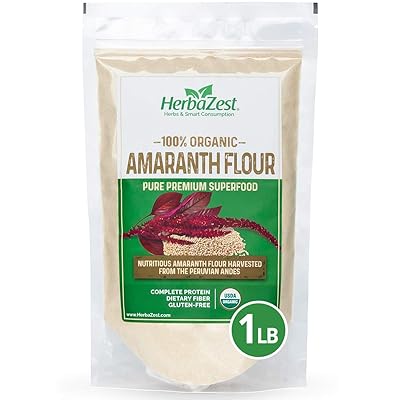 Buy Amaranth Flour Organic Nutrient Rich Superfood Vegan Gluten Free Usda Certified Good Source Of Complete Protein 16oz 454g Perfect For Baked Non Baked Goods Yogurt