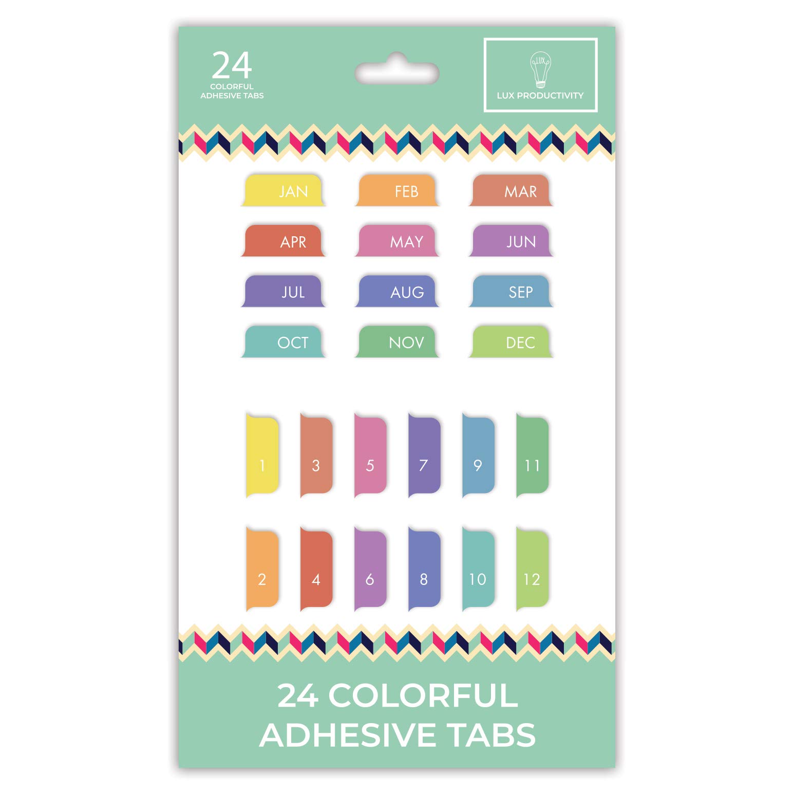 LUX Adhesive Tabs - Months Numbers
