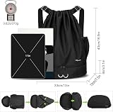 RYACO Drawstring Backpack Sports Gym Bag Large Water-Resistant with Pockets view 4
