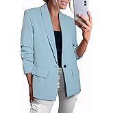 Happy Sailed Womens Long Sleeve Blazer Business Casual Open Front Work Office Suit Jackets