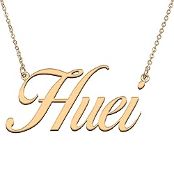 HUAN XUN Customized Custom Simple Any Name Necklace