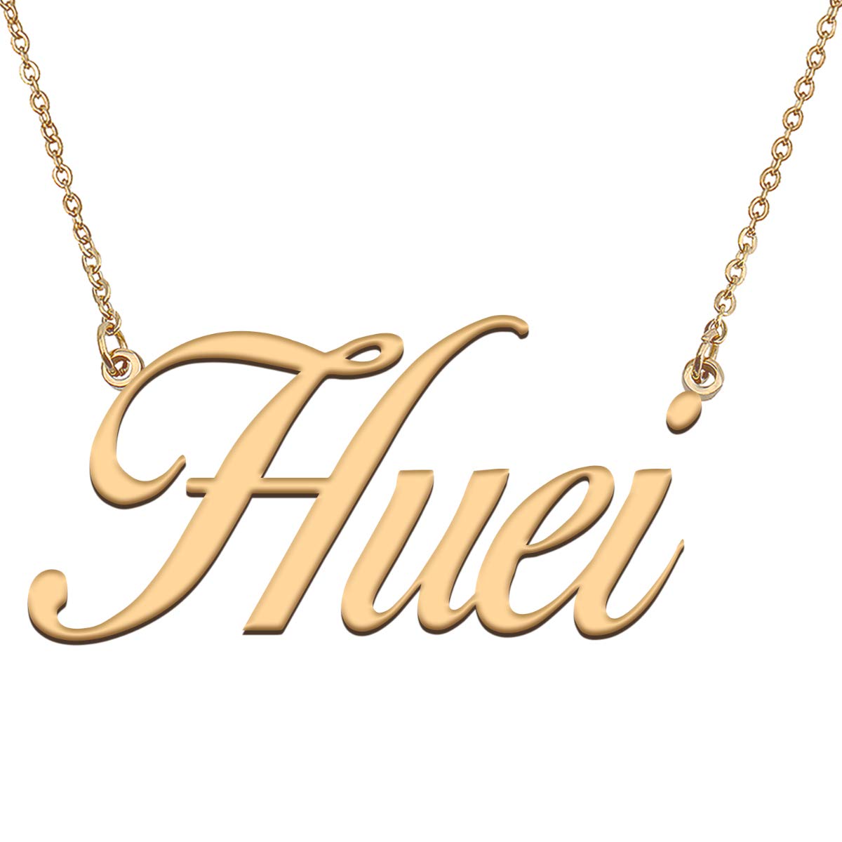 HUAN XUN Customized Custom Simple Any Name Necklace