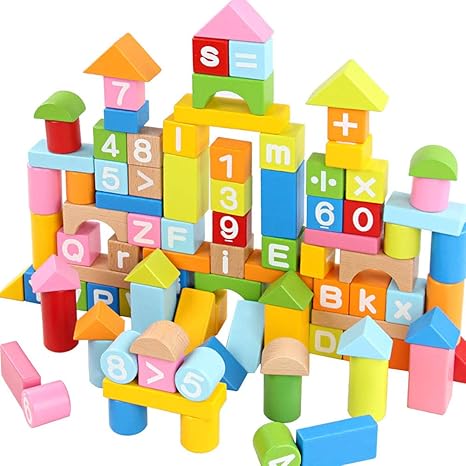 wooden block set for toddlers