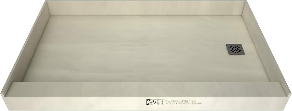 Tile Redi Usa B3054r Scsqbvz Redi Base Shower Pan 54 W X 30 D Right Square Drain Plate Brushed Nickel Amazon Com