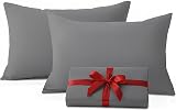 Moonlight Bedding Grey Pillowcases 2 Pack Super Soft Microfiber 50x75cm view 1