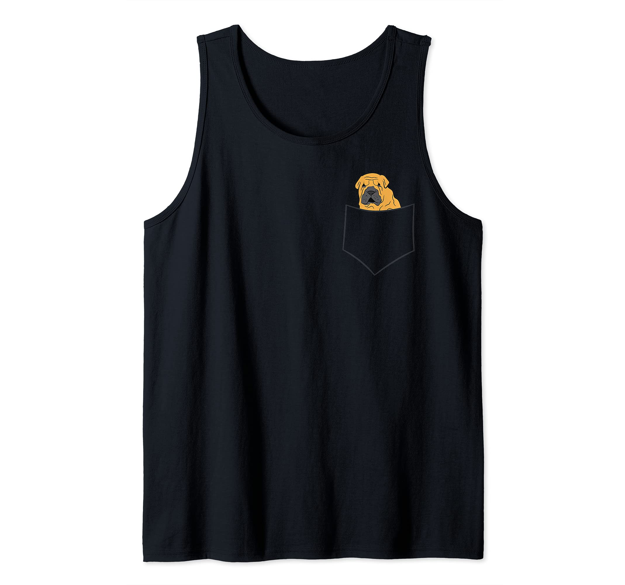 Shar Pei Puppy In A Pocket Cute Pocket Chinese Shar Pei Dog Tank Top