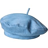 Felite Fnn Women Denim Cotton Beret Hat British Style Artist Painter Hat