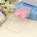 iPhone X Case, Mavis's Diary Luxury 3D Handmade Bling Full Diamonds Lovely Pink Bow with Shiny Sparkle Rhinestone Gems Crystal Clear Full Body Protection Hard PC Plastic Cover for iPhone X Edition
